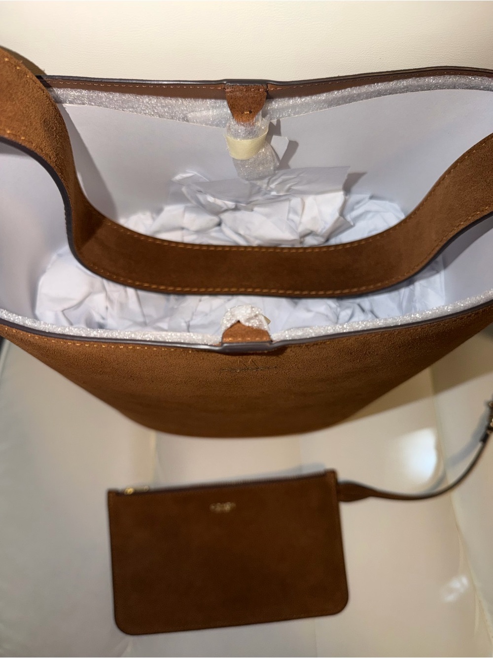 COACH Bleecker Bucket Bag in Warm Brown (Large) - Picture 2 of 5